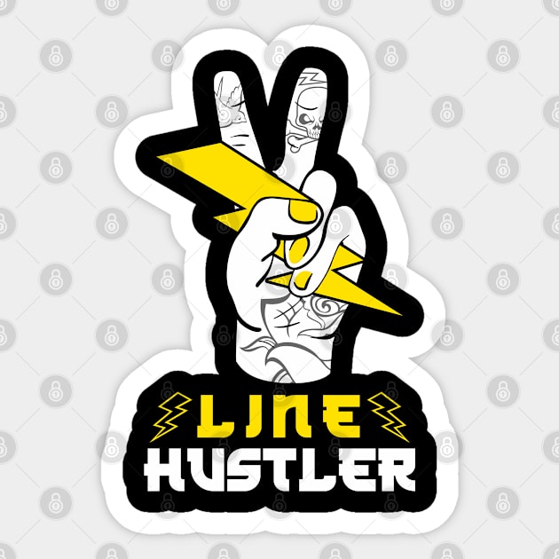 Electrical Lineman Line Hustler Electrician Sticker by Caskara